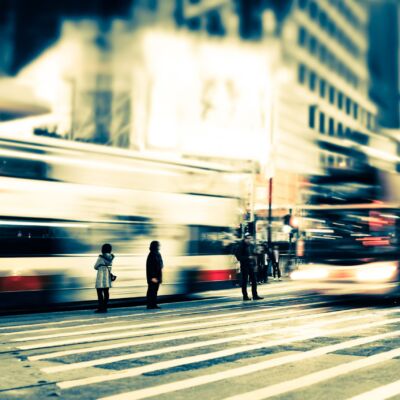 Abstract cityscape blurred night view. Hong Kong